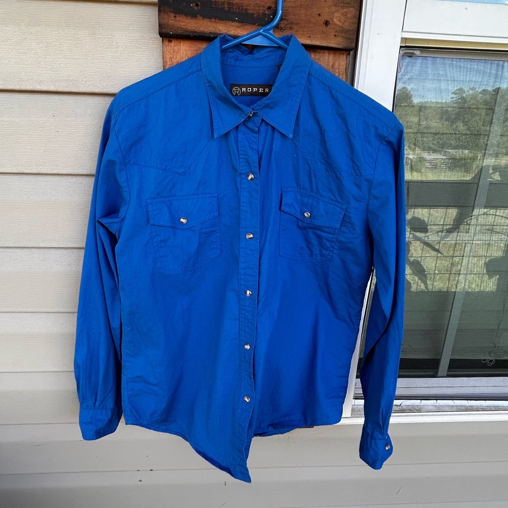 Roper Royal Blue Button-Up Shirt